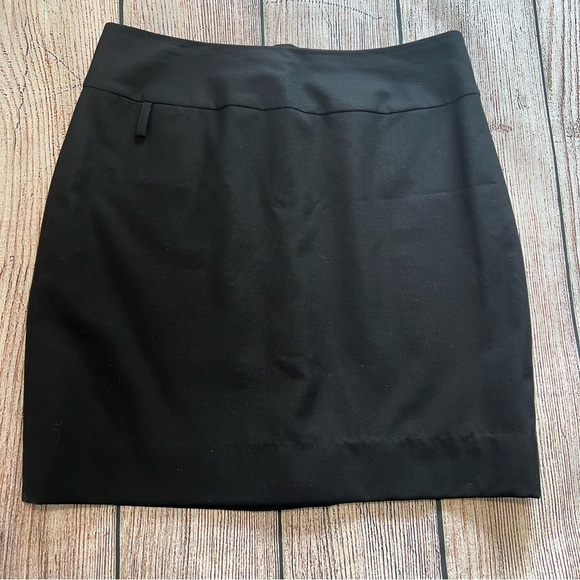 Vintage CINTAS Black Mini Skirt Womens Size‎ 10 Wool Stretch Business Casual Y2K - Picture 1 of 8